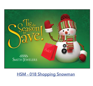Shopping Snowman