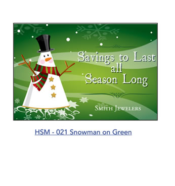 Snowman on Green