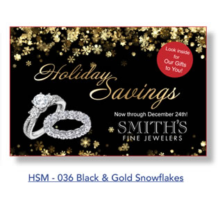 Black & Gold Snowflakes