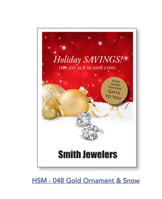 Gold Ornament & Snow
